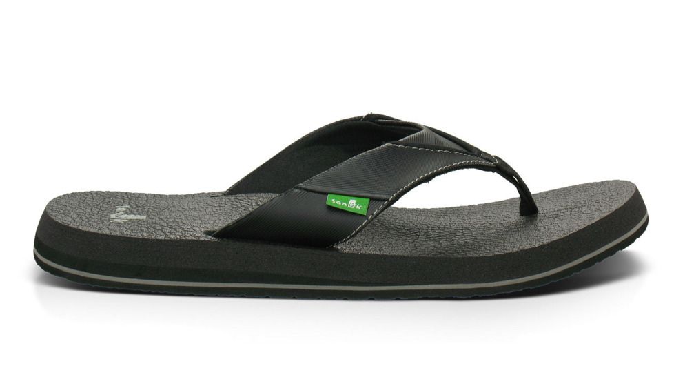 Sanuk Beer Cozy Sandal - Men's-Black/Grey-11 US