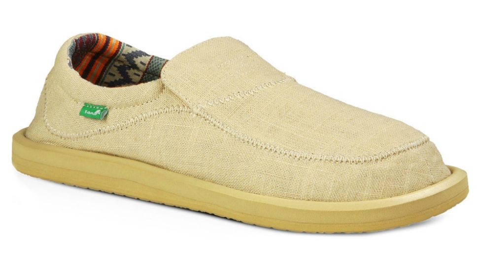 Sanuk Chiba Stitched Casual Shoe - Mens-Natural-Medium-8 US