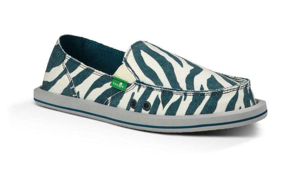 Sanuk I'm Game Casual Shoe - Women's-Indigo Zebra-Medium-7 US