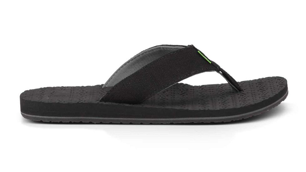 Sanuk Og Squoosh Sandal - Mens-Black-Medium-10 US
