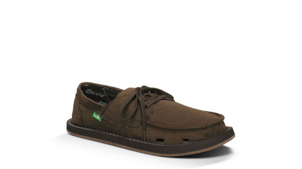 Sanuk Overboard Sunbrella Camp Shoe - Men's-Brown-10 US