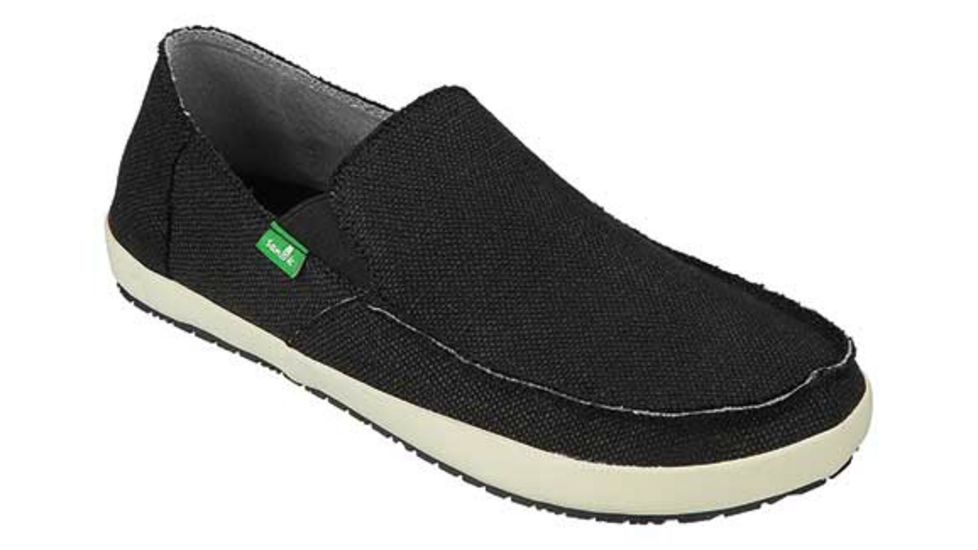 Sanuk Rounder Hobo Casual Shoe - Mens-Black-Medium-7 US