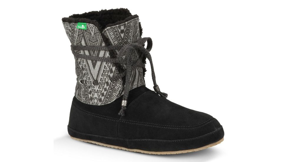Sanuk Soulshine Chill Casual Boot - Womens-Black-Medium-6 US