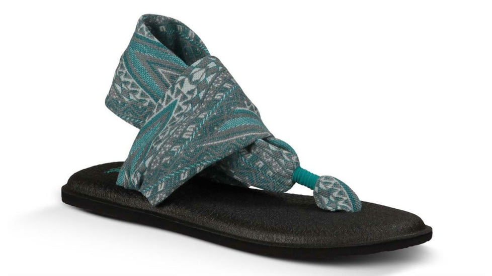 Sanuk Yoga Sling 2 Print Sandal - Women's-Teal Tribal-Medium-6 US
