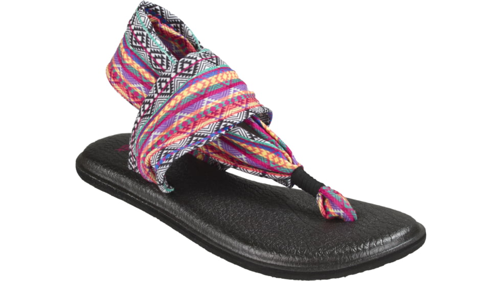 Sanuk Yoga Sling 2 Print Sandal - Women's-Magenta/Multi-Medium-6
