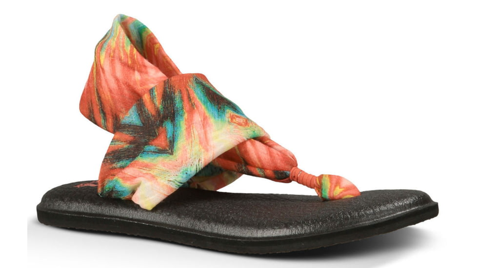 Sanuk Yoga Sling 2 Print Sandal - Womens-Watermelon/Multi-Medium-7 US