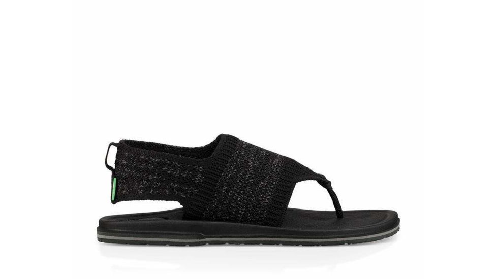 Sanuk Yoga Sling 3 Knit Sandals - Womens, Black, 6, 1100351-BLK-06