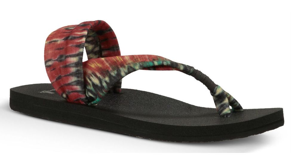 Sanuk Yoga Sling It On Print Sandal - Womens-Dusty Red/Multi-Medium-10 US