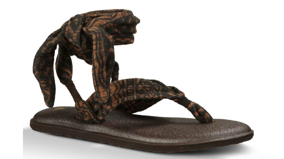Sanuk Yoga Slinged Up Sandal - Womens-Brown/Brown Tribal-Medium-9 US