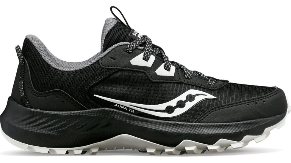 Saucony Aura TR Trail Shoes - Womens, Black/Fog, 6.5, Wide, S10862-05-001-M-6.5