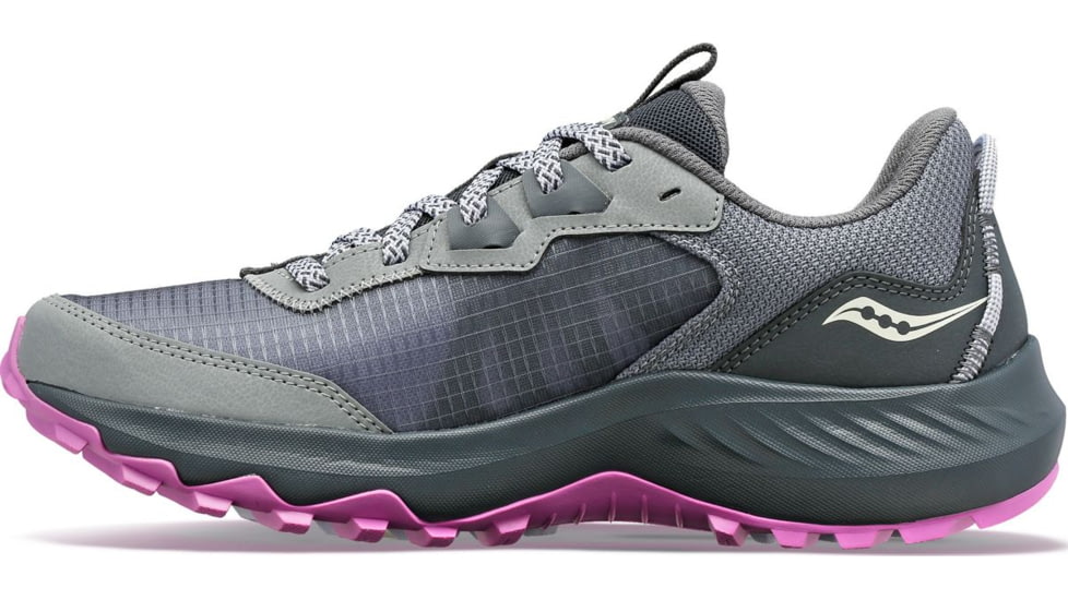 Saucony Aura TR Trail Shoes - Womens, Fossil/Grape, 6, Wide, S10862-12-020-M-6