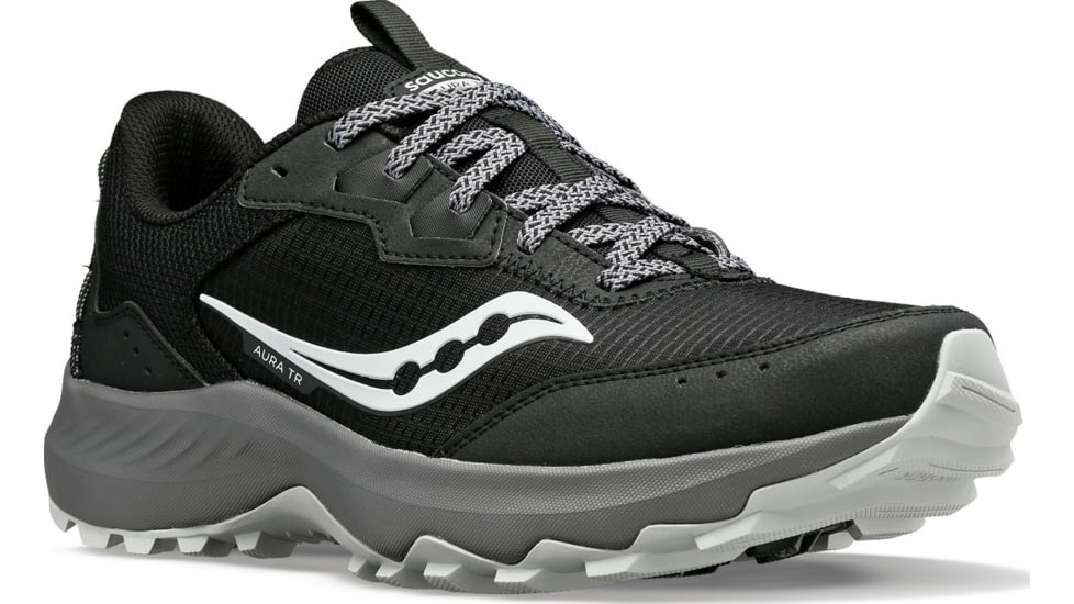 Saucony Aura TR Wide Trail Shoes - Mens, Black/Gravel, 12, Wide, S20863-10-001-W-12