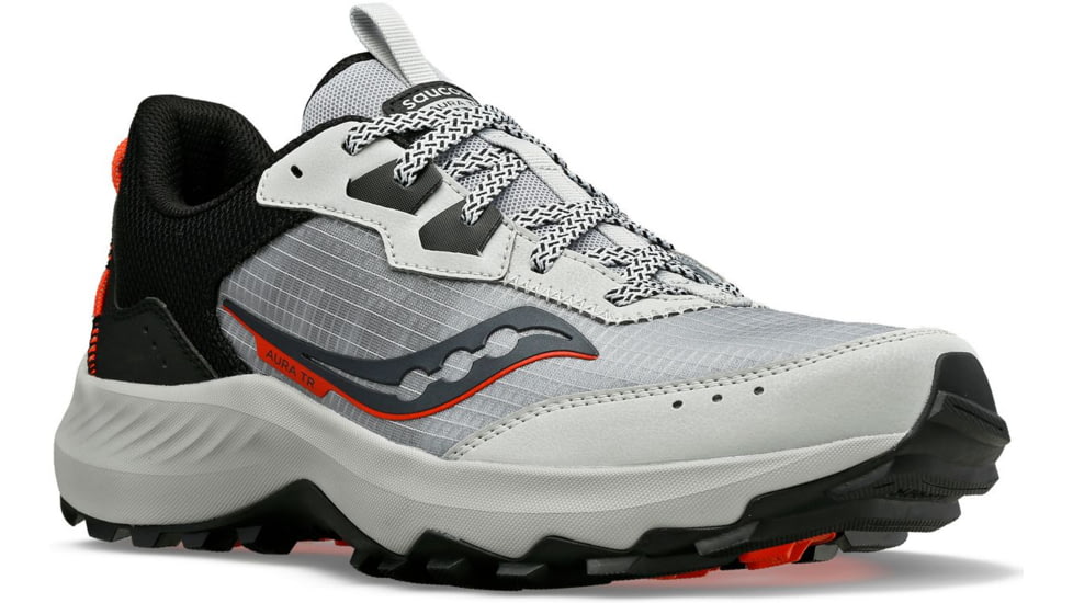 Saucony Aura TR Wide Trail Shoes - Mens, Concrete/Black, 8, Wide, S20863-11-260-W-8