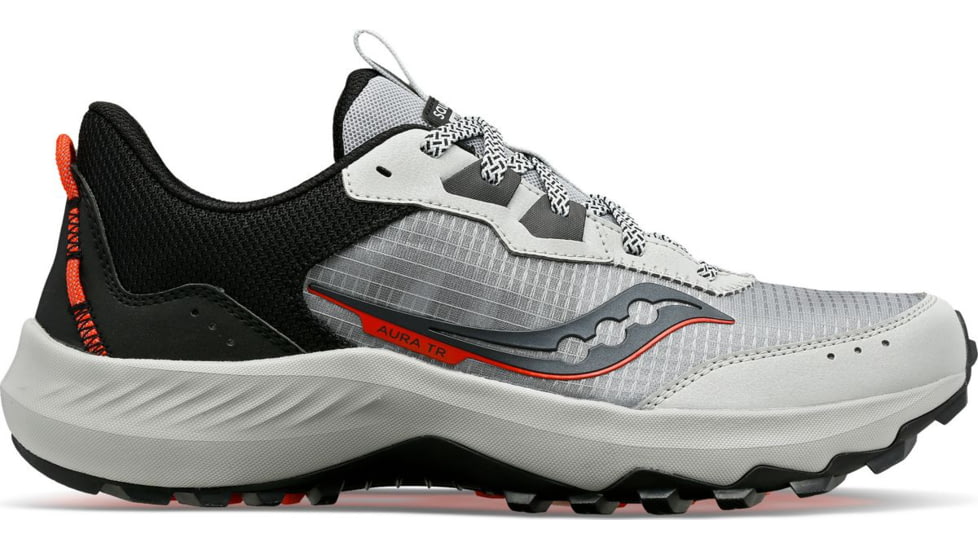 Saucony Aura TR Wide Trail Shoes - Mens, Concrete/Black, 8, Wide, S20863-11-260-W-8