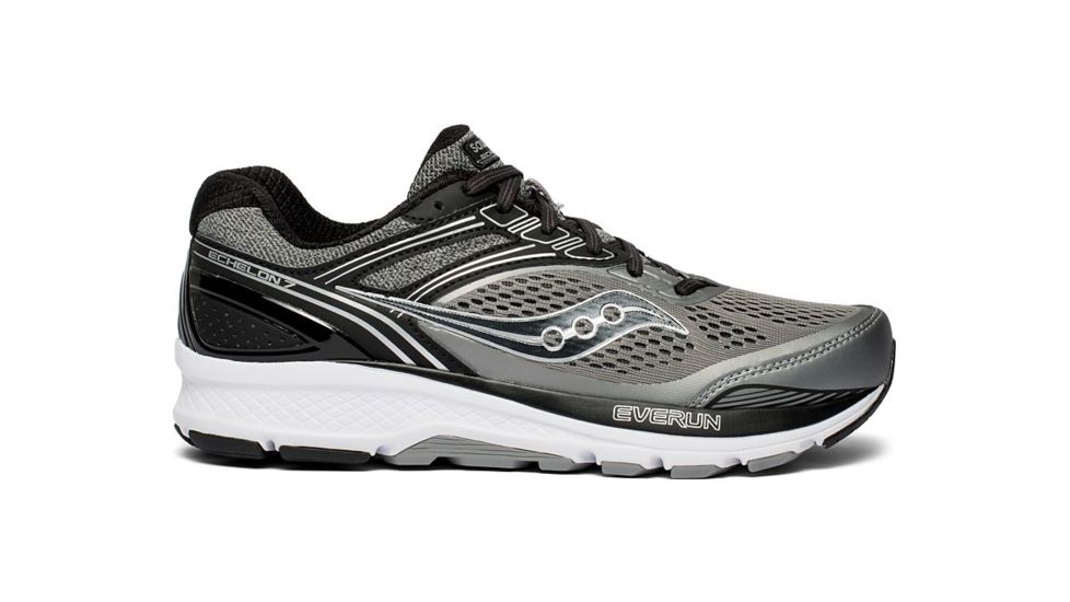 Saucony Echelon 7 - Men's, Grey/Black, Medium, 7.5, S20468-1-Medium-7.5