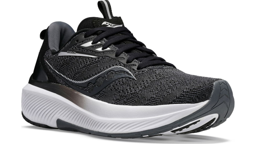 Saucony Echelon 9 Shoes - Womens, Black/White, 7, Extra Wide, S10767-10-001-XW-70