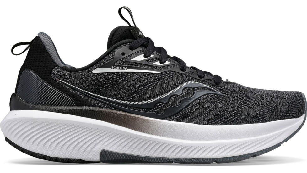 Saucony Echelon 9 Shoes - Womens, Black/White, 7, Extra Wide, S10767-10-001-XW-70