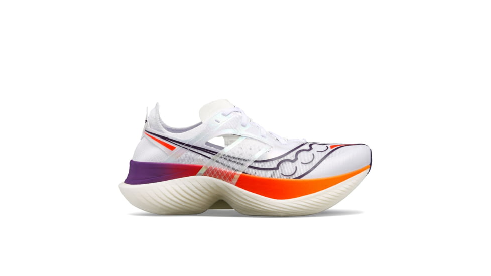 Saucony Endorphin Elite Shoes - Mens, White/Vizired, 10.5, Medium, S20768-126-100-M-10.5
