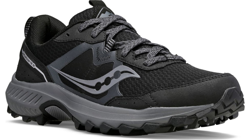Saucony Excursion TR16 Wide Trail Shoes - Mens, Black/Charcoal, 10.5, Medium, S20745-05-001-M-105