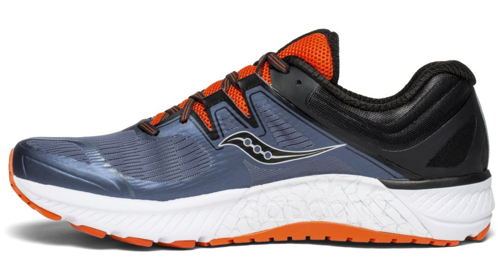 Saucony Guide Iso Road Running Shoes - Mens, Grey/Black/Orange, 9.5 US, S20415-5-9.5 US