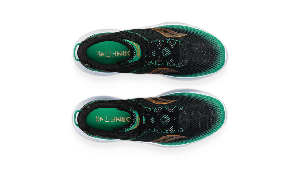 Saucony Kinvara 14 Shoes - Mens, Black/Green, 14, Medium, S20823-18-001-M-14