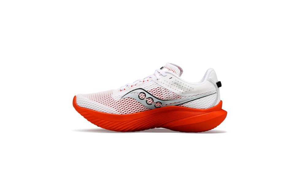 Saucony Kinvara 14 Shoes - Mens, White/Infrared, 7.5, Medium, S20823-121-100-M-7.5