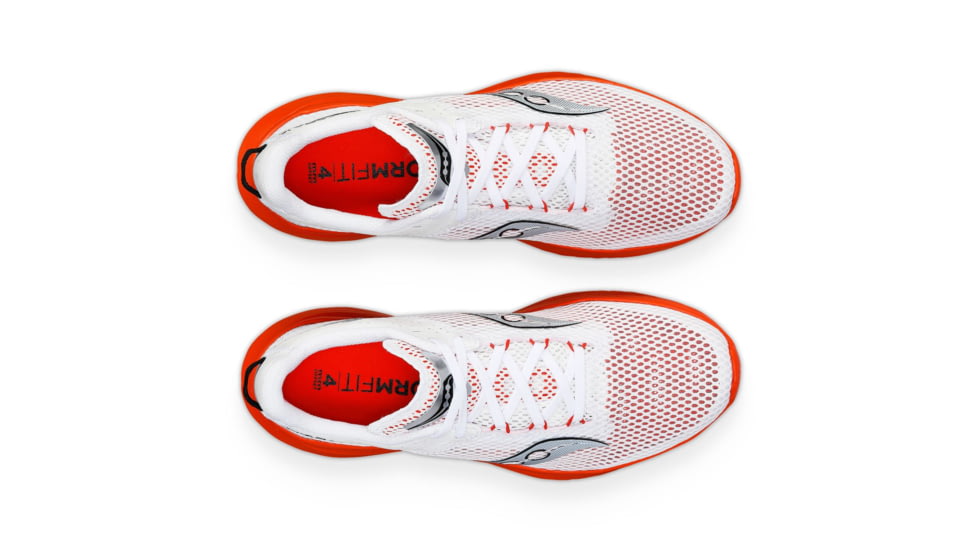 Saucony Kinvara 14 Shoes - Mens, White/Infrared, 7.5, Medium, S20823-121-100-M-7.5