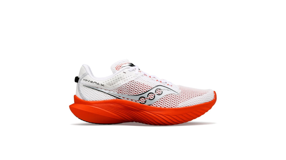 Saucony Kinvara 14 Shoes - Mens, White/Infrared, 7.5, Medium, S20823-121-100-M-7.5