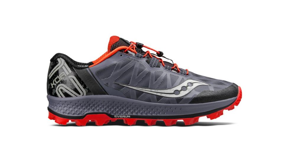 Saucony Koa Tr Trail Running Shoes - Mens, Grey/Black/Vizi Red, 12 US, S20391-35-12 US