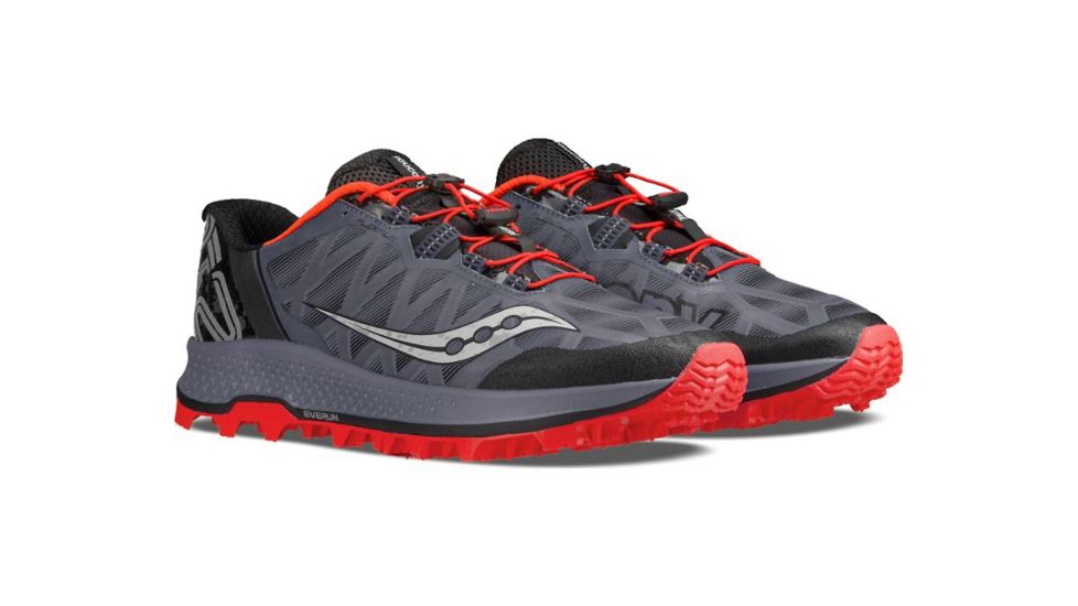 Saucony Koa Tr Trail Running Shoes - Mens, Grey/Black/Vizi Red, 12 US, S20391-35-12 US