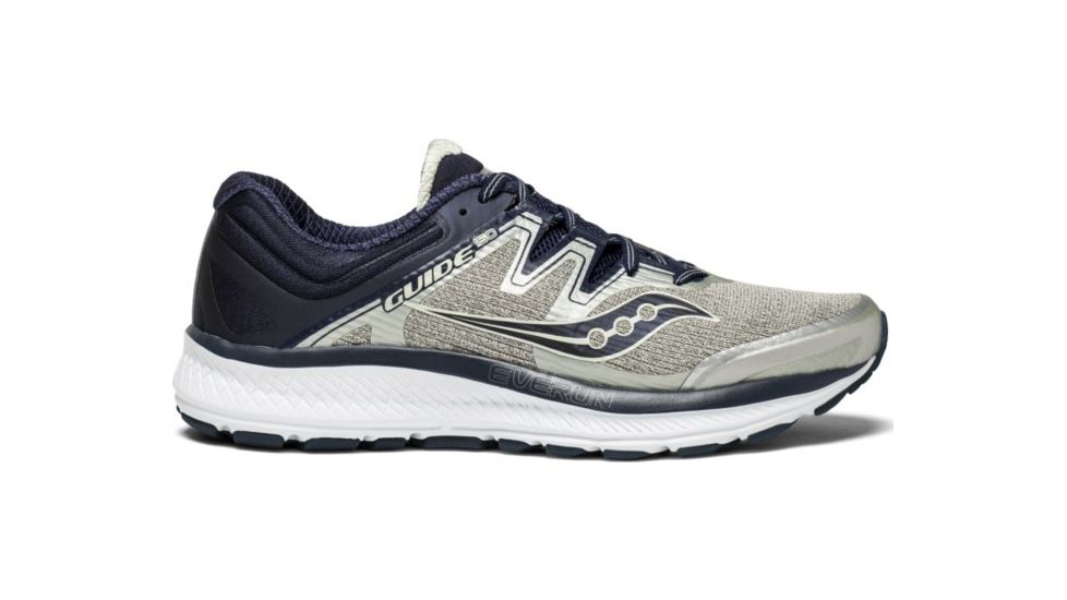 Saucony Mens Guide ISO Road Running Shoe, Grey/Navy, 12 US S20415-1-12 US