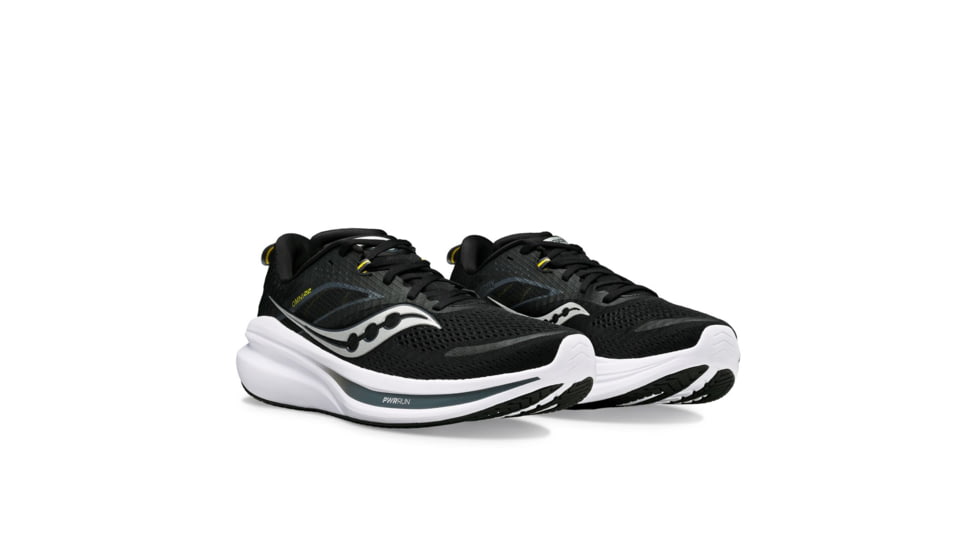 Saucony Omni 22 Shoes - Mens, Black/White, 8.5, Wide, S20927-100-001-M-8.5