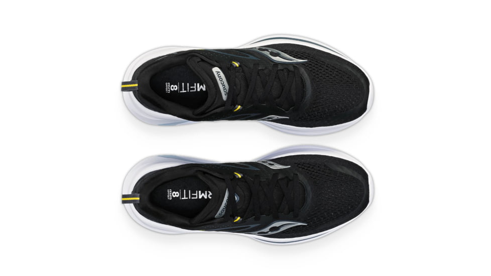 Saucony Omni 22 Shoes - Mens, Black/White, 8.5, Wide, S20927-100-001-M-8.5