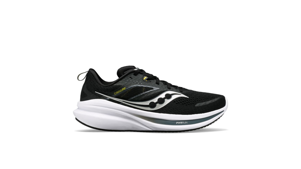 Saucony Omni 22 Shoes - Mens, Black/White, 8.5, Wide, S20927-100-001-M-8.5