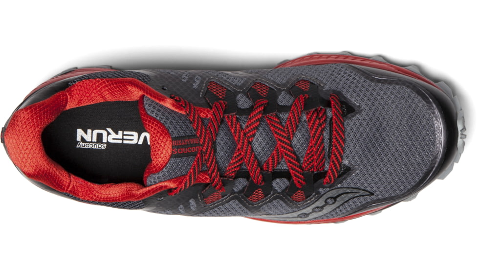 Saucony Peregrine 8 Trail Running Shoes - Mens, Black/Red, 9.5 US, S20424-4-9.5 US