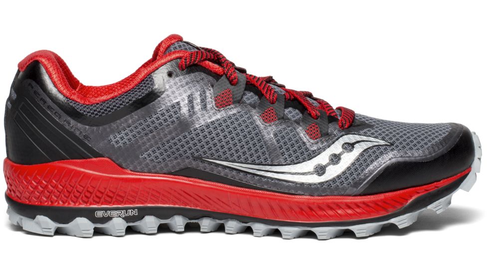 Saucony Peregrine 8 Trail Running Shoes - Mens, Black/Red, 11 US, S20424-4-11 US