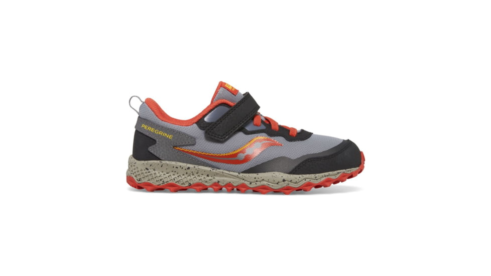 Saucony Peregrine KDZ A/C Sneakers - Kids, Grey/Red/Yellow, 4.5, Medium, SK267490-M-4.5