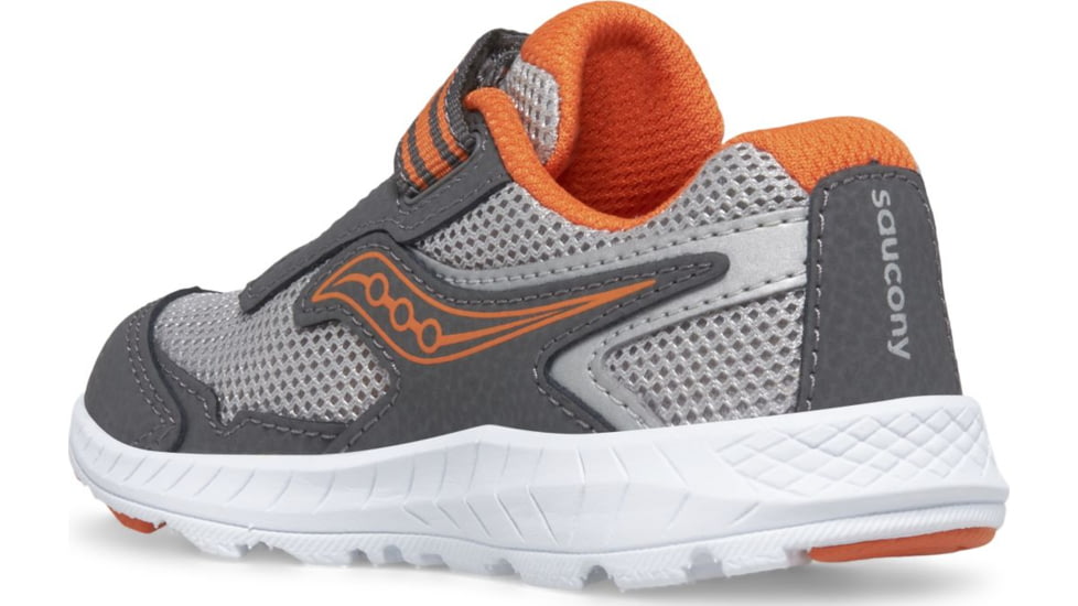Saucony Ride 10 JR Sneakers - Kids, Grey/Orange, 12, Wide, SL267314-W-12