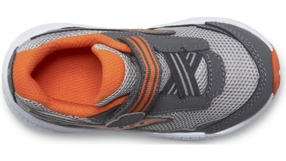 Saucony Ride 10 JR Sneakers - Kids, Grey/Orange, 12, Wide, SL267314-W-12