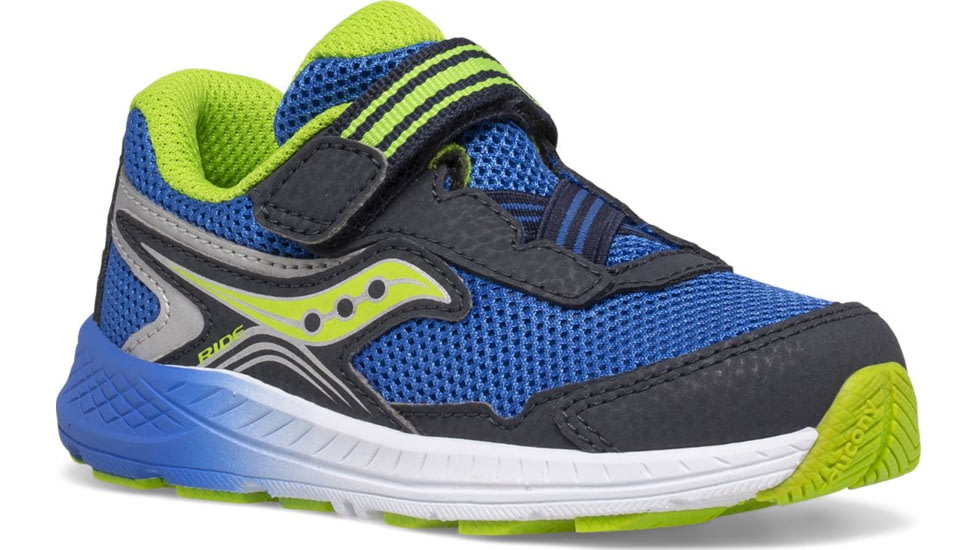 Saucony Ride 10 JR Sneakers - Kids, Navy/Green, 10, Wide, SL266043-W-100