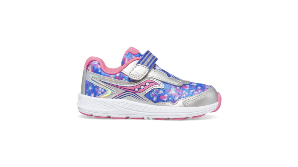 Saucony Ride 10 JR Sneakers - Kids, Silver/Pink, 11, Wide, SL167483-W-11