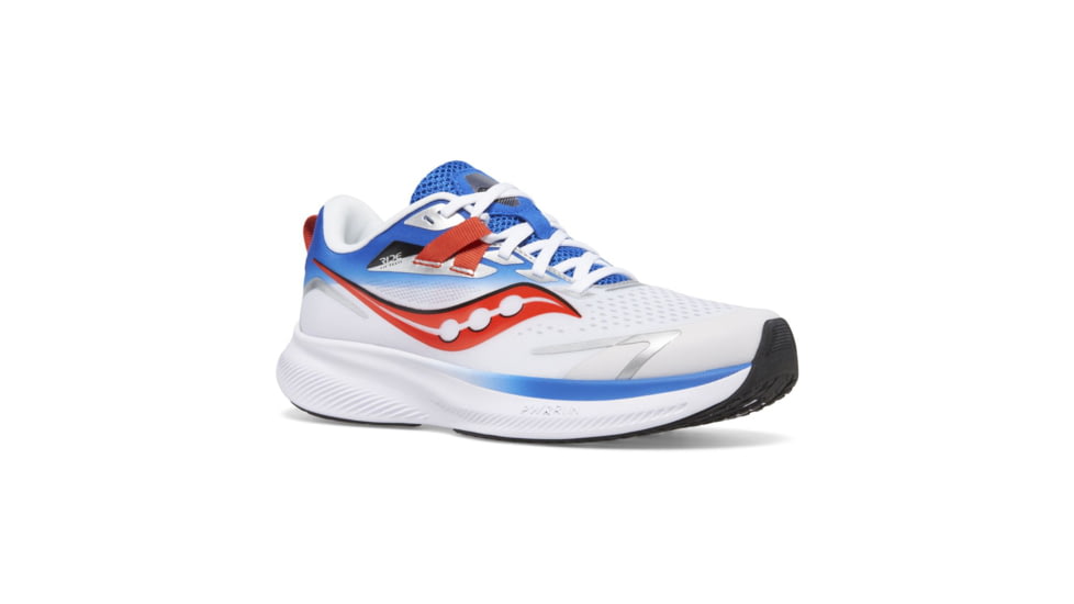 Saucony Ride 15 Shoes - Kids, Grey/Blue/Red, 1, Medium, SK267455-M-1