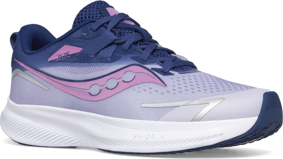 Saucony Ride 15 Shoes - Kids, Mauve/Indigo, 6, Medium, SK167266-M-6