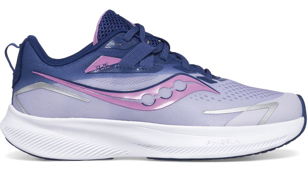 Saucony Ride 15 Shoes - Kids, Mauve/Indigo, 6, Medium, SK167266-M-6