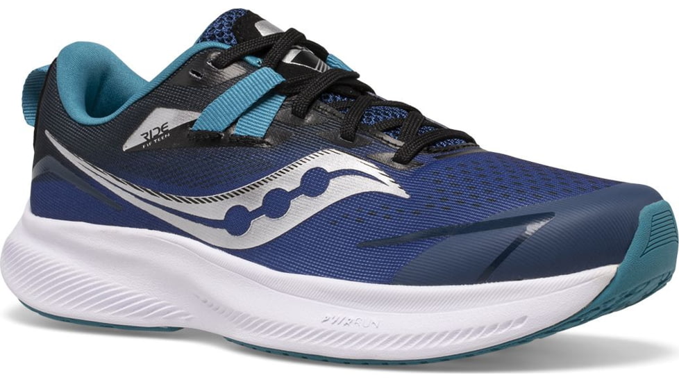 Saucony Ride 15 Shoes - Kids, Twilight/Black, 3, Medium, SK266068-M-30