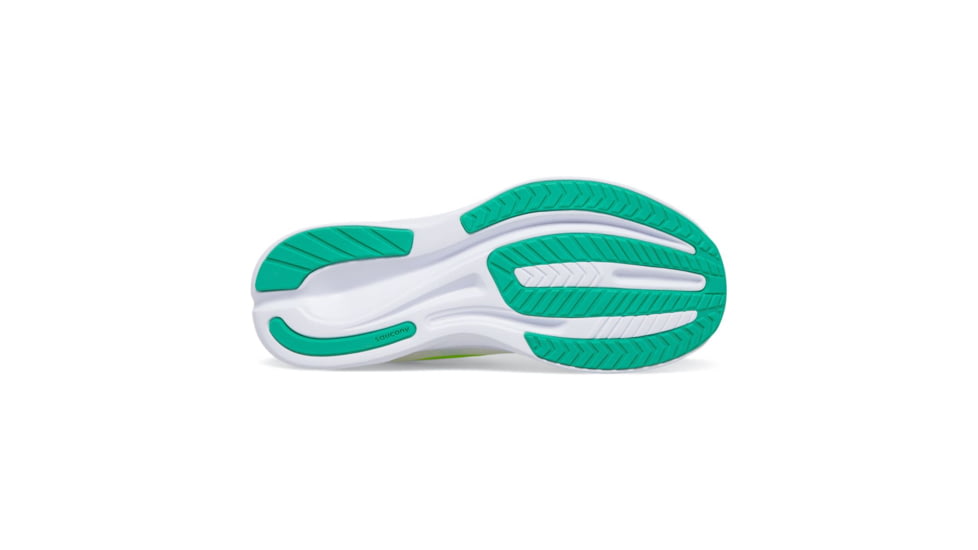 Saucony Ride 15 Shoes - Kids, White/Green, 2.5, Medium, SK167456-M-2.5