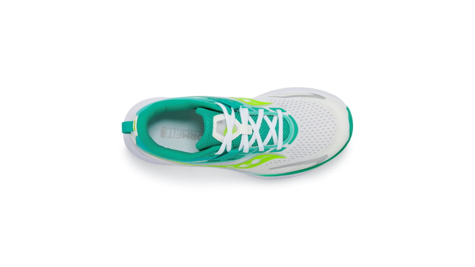 Saucony Ride 15 Shoes - Kids, White/Green, 2.5, Medium, SK167456-M-2.5