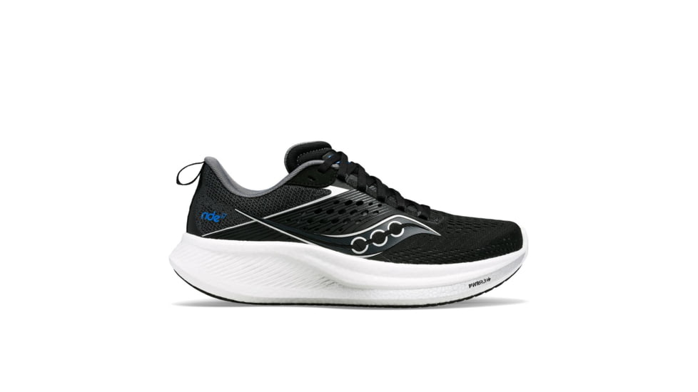 Saucony Ride 17 Shoes - Mens, Black/White, 7, Medium, S20924-100-001-M-7