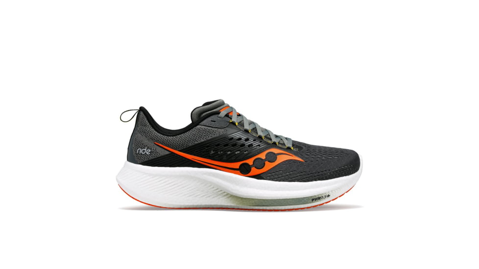 Saucony Ride 17 Shoes - Mens, Shadow/Pepper, 15, Medium, S20924-110-021-M-15