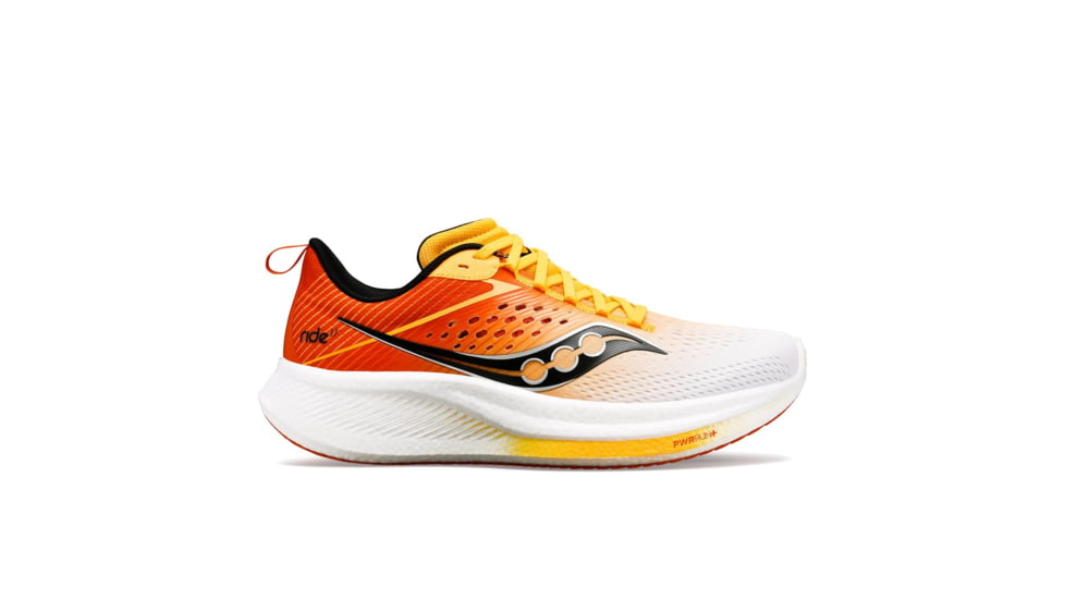 Saucony Ride 17 Shoes - Mens, White/Vizigold, 9, Medium, S20924-138-100-M-9